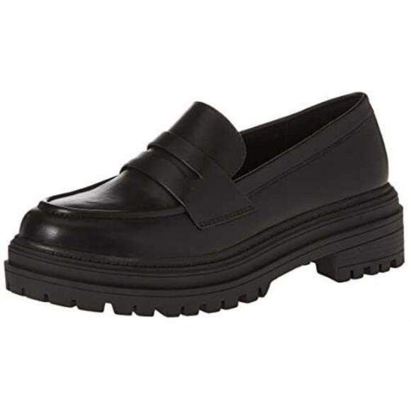 NWT The Drop Women's Ryan Lug Sole Slip On Penny Loafer Black 9 Preppy Boho New - Picture 2 of 9